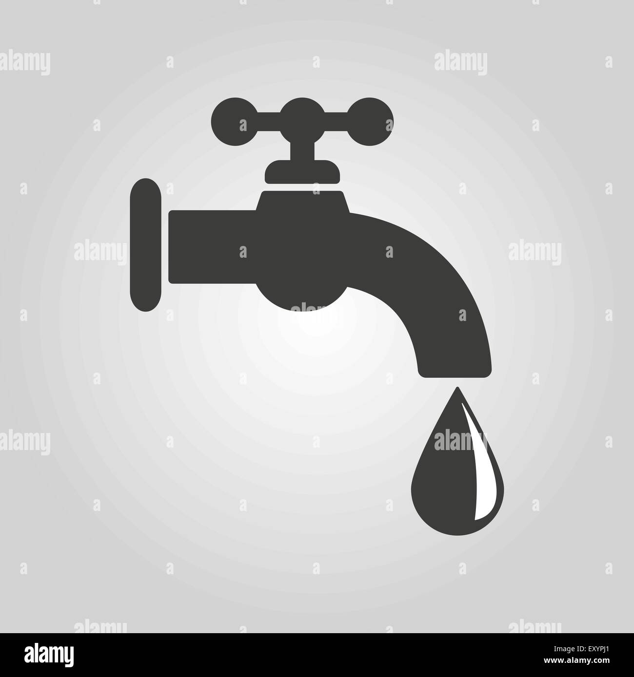 The tap water icon. Water symbol. Flat Stock Vector