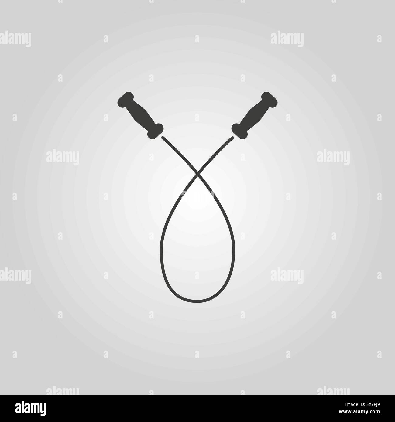 The skipping rope icon. Jumping-rope symbol. Flat Stock Vector Image ...