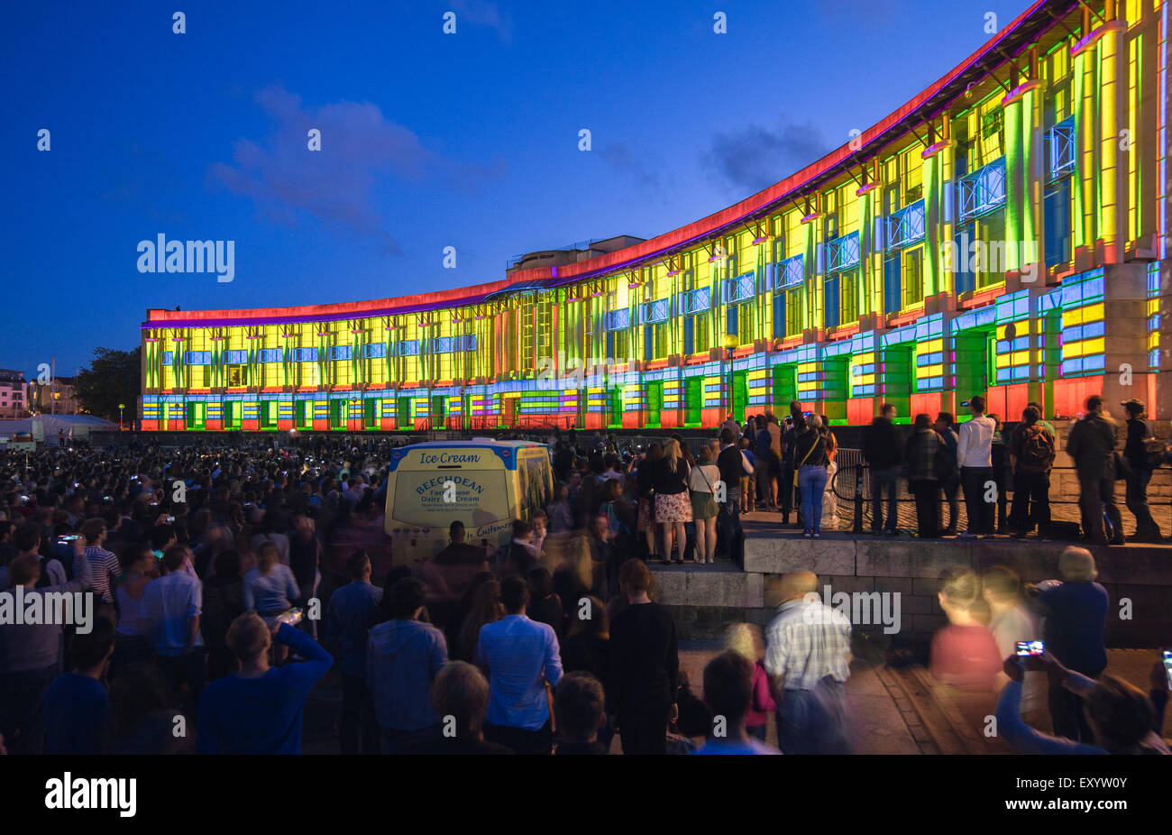 Bristol Harbour Festival multimedia show projection Mapping on the