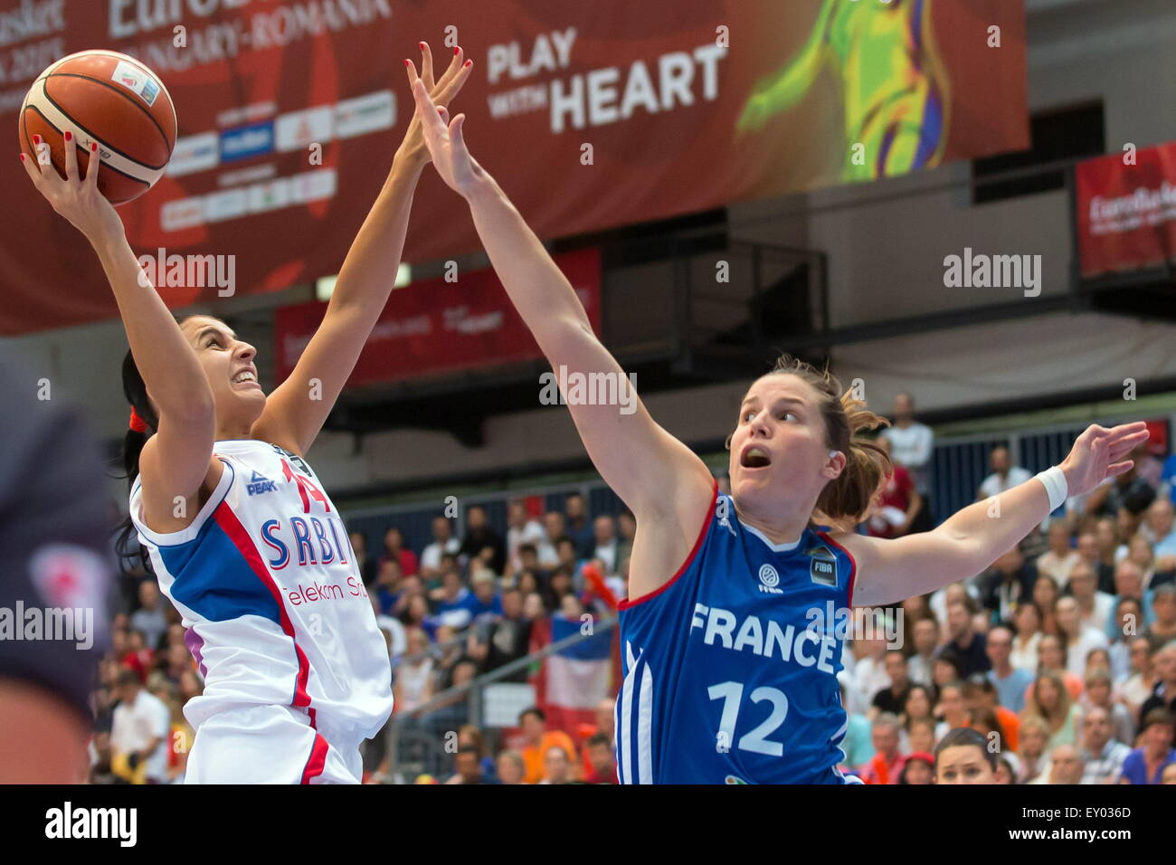 Gaelle Skrela/Ana Dabovic - 28.06.2015 - France/Serbie - Finale Championnat  d'Europe feminin de Basket ball -Budapest.Photo : Attila Volgyi/Icon Sport  Stock Photo - Alamy