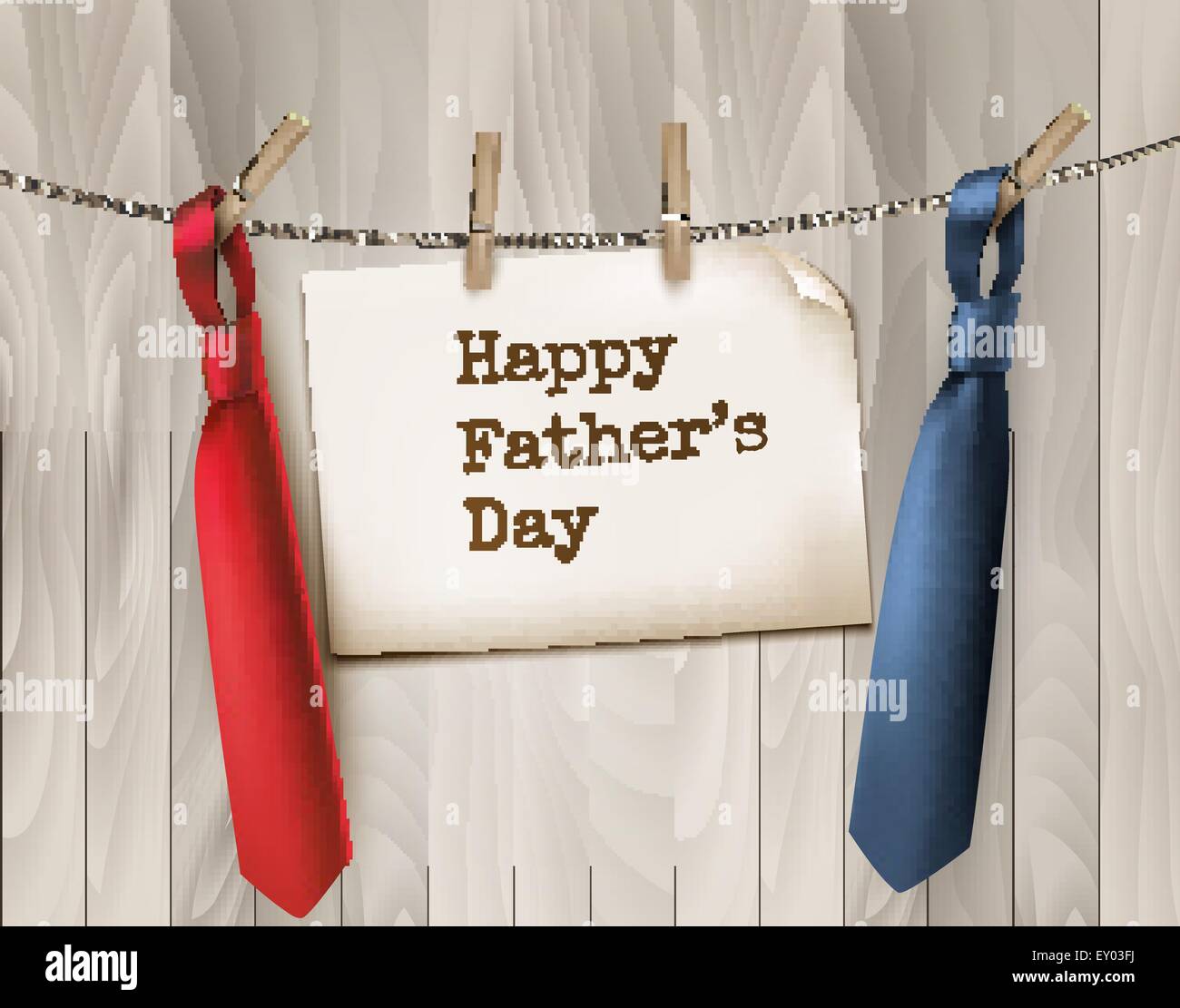 Happy Father's Day Background With A Two Ties On Wooden Backdrop ...