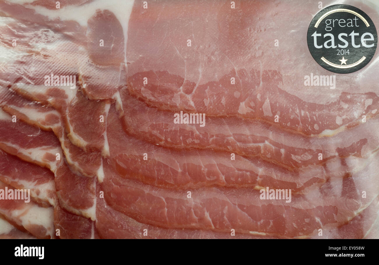 Award winning pack of bacon Stock Photo