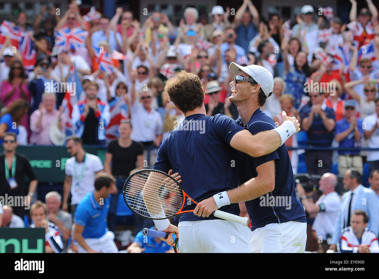 Queens Club, London, UK. 18th July, 2015. Davis Cup quarterfinal