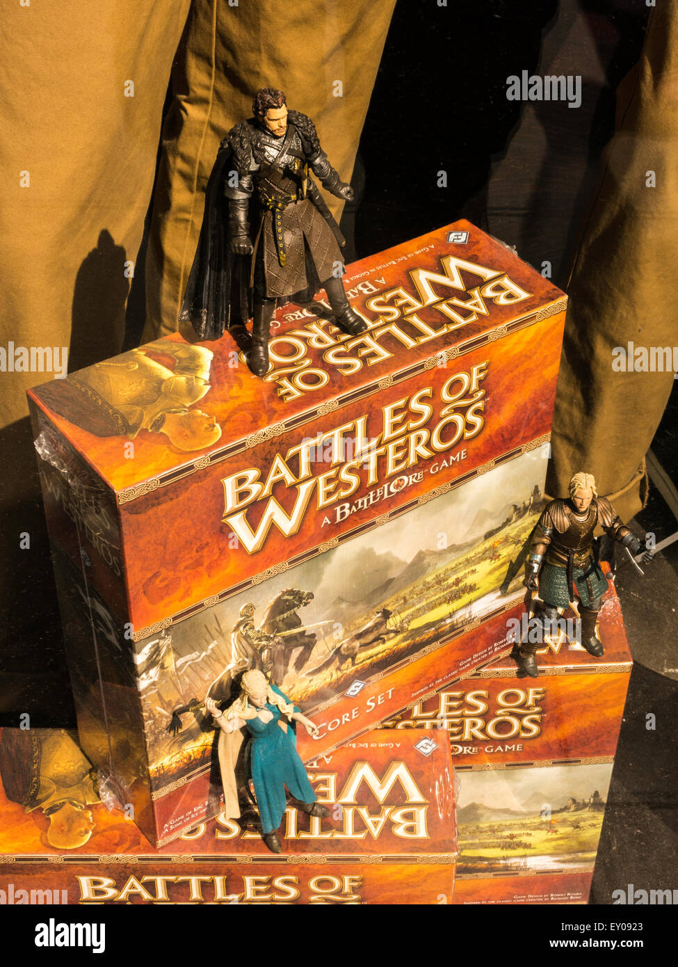Battles of Westeros. BattleLore Game, Game of Thrones  HBO Television Show, HBO Gift Shop Display Window, NYC, USA Stock Photo
