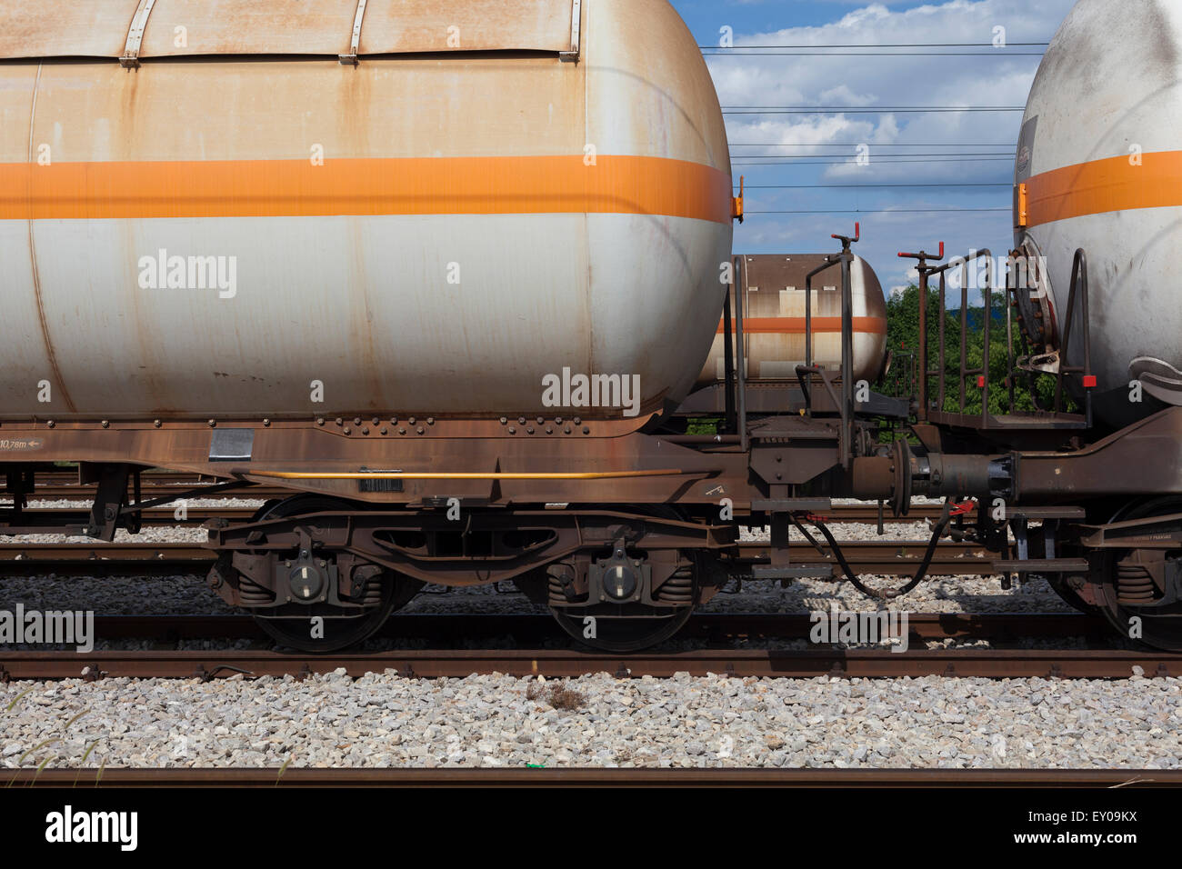 railway tank wagons on the railway Stock Photo Alamy