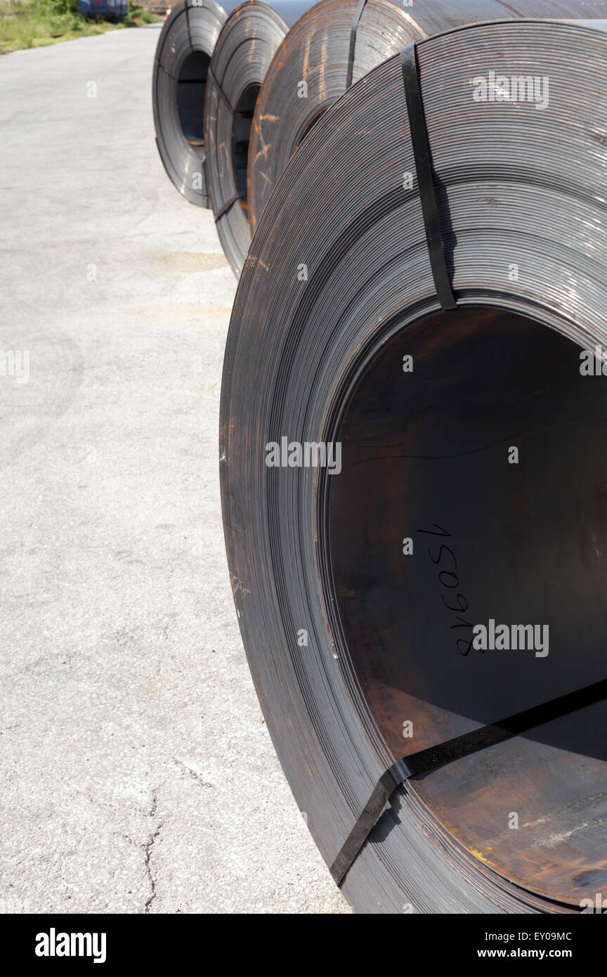 raw metal sheet in coil Stock Photo Alamy