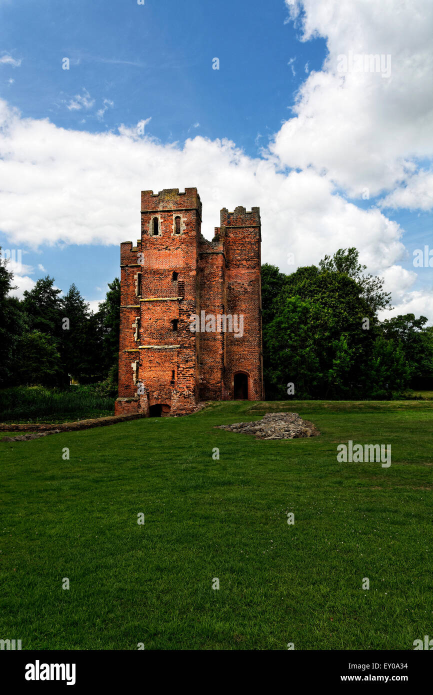Kirby Muxloe Castle is an unfinished moated 15th century fortified