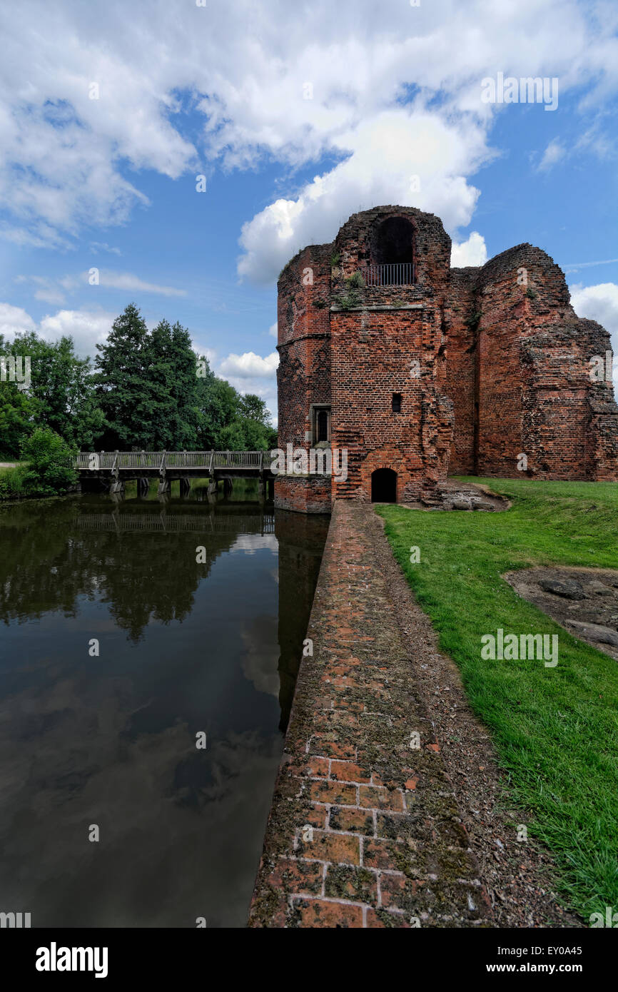 Kirby Muxloe Castle is an unfinished moated 15th century fortified
