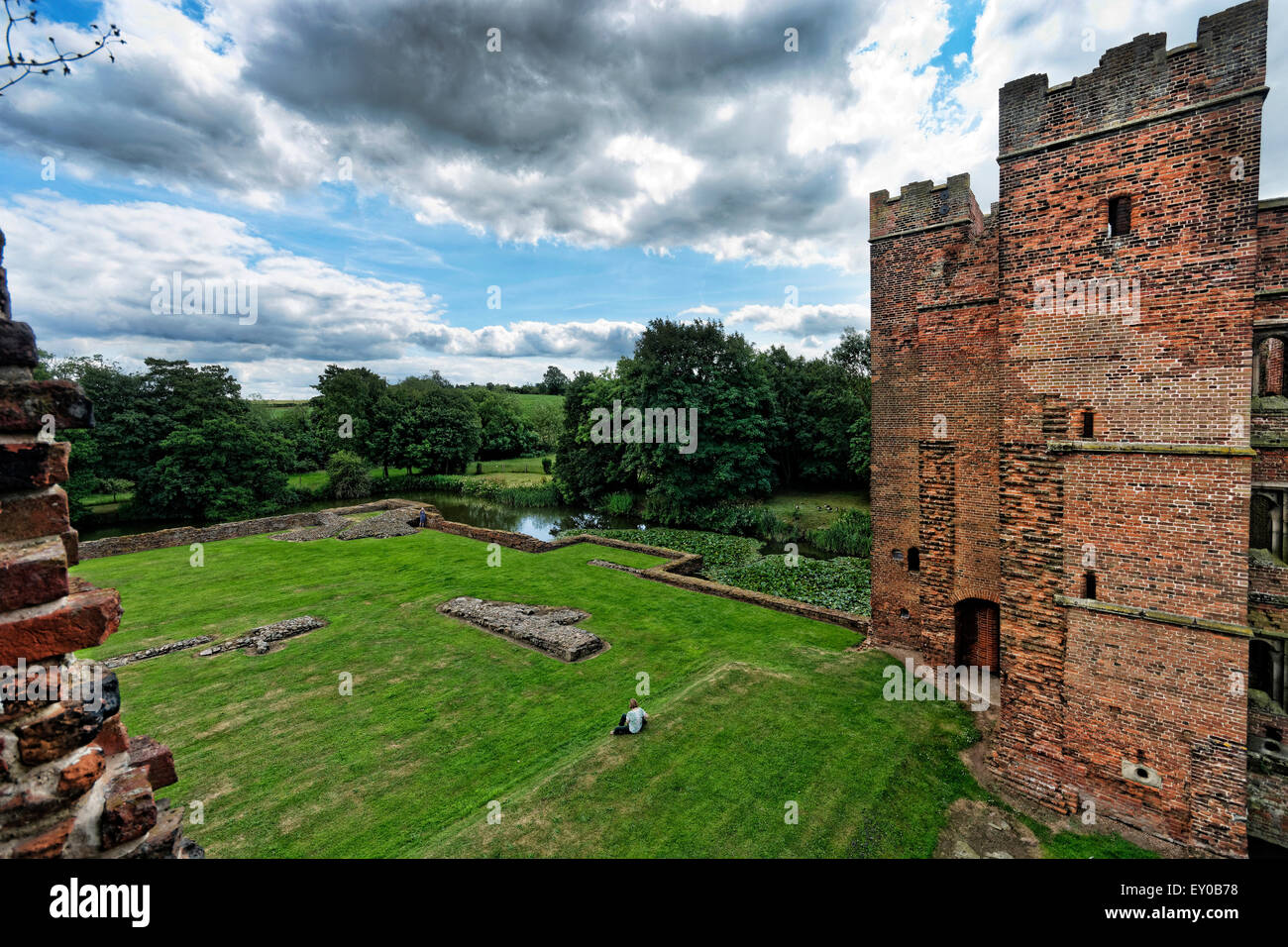 Kirby Muxloe Castle is an unfinished moated 15th century fortified