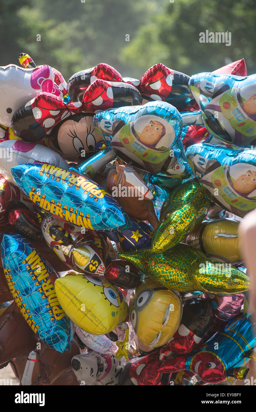 Helium balloon seller at the Latitude Festival 2015 Stock Photo