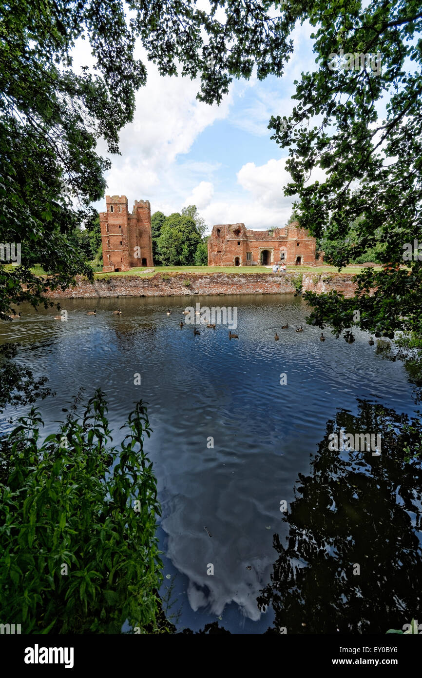 Kirby Muxloe Castle is an unfinished moated 15th century fortified