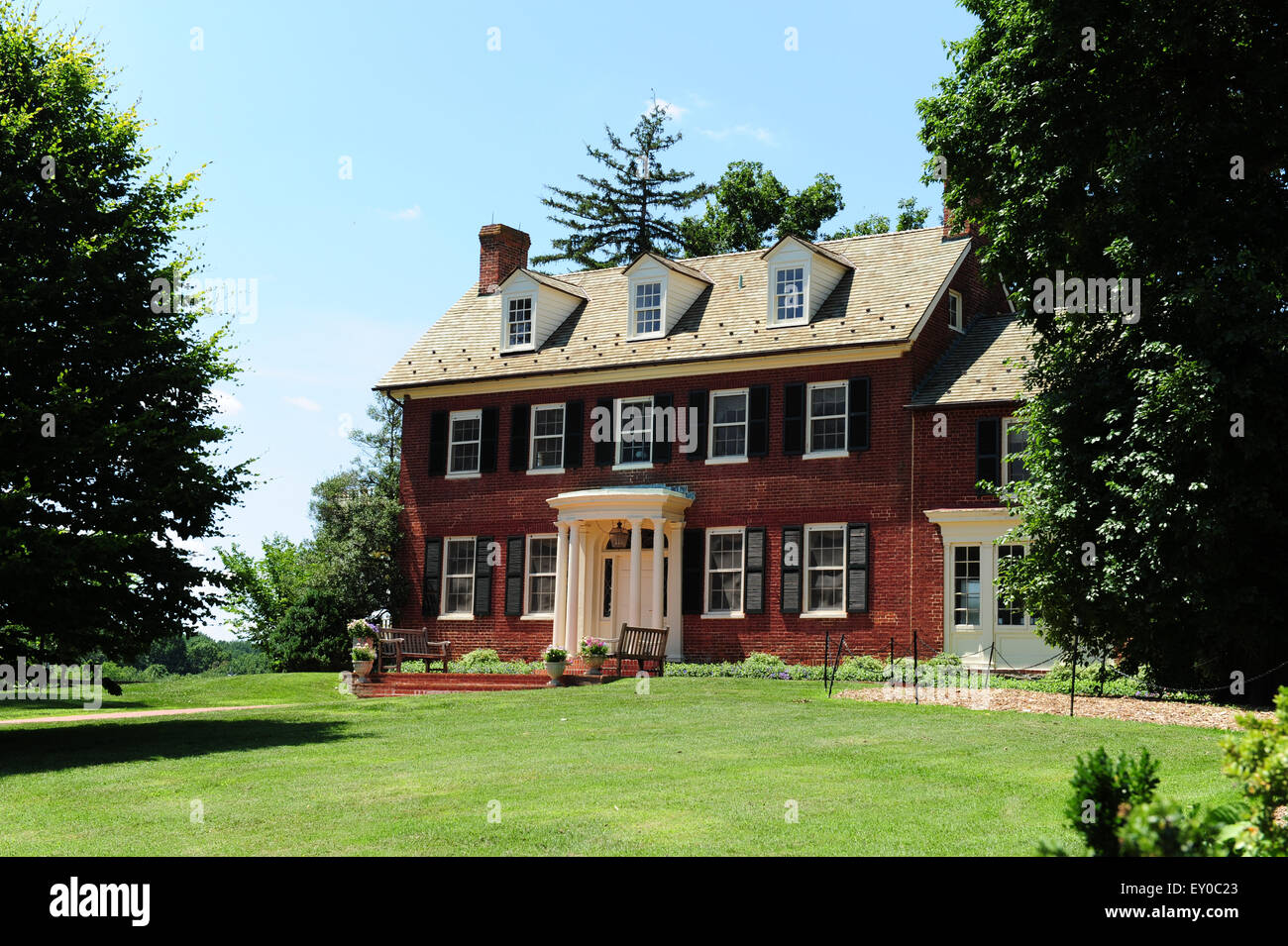 USA Maryland MD Sandy Spring The Woodlawn Manor House historic home in Montgomery County Stock Photo