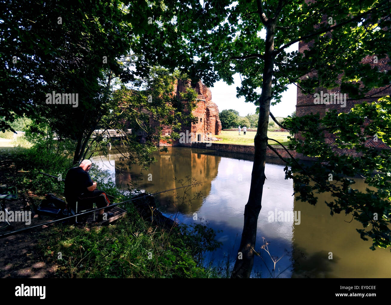 Kirby Muxloe Castle is an unfinished moated 15th century fortified