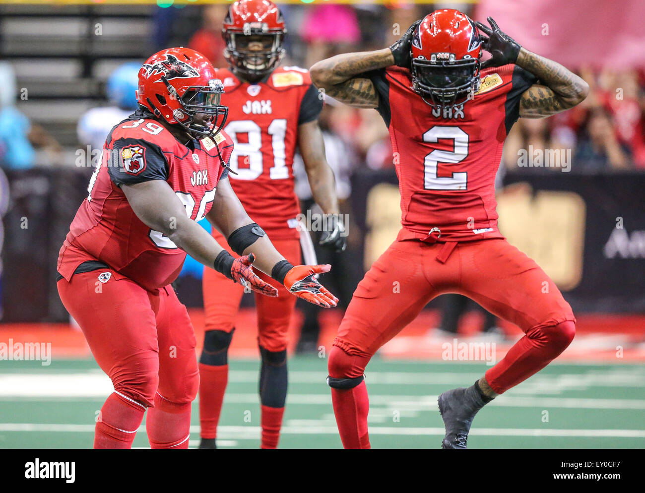 Jacksonville, FL, USA. 18th July, 2015. Jacksonville Sharks fullback