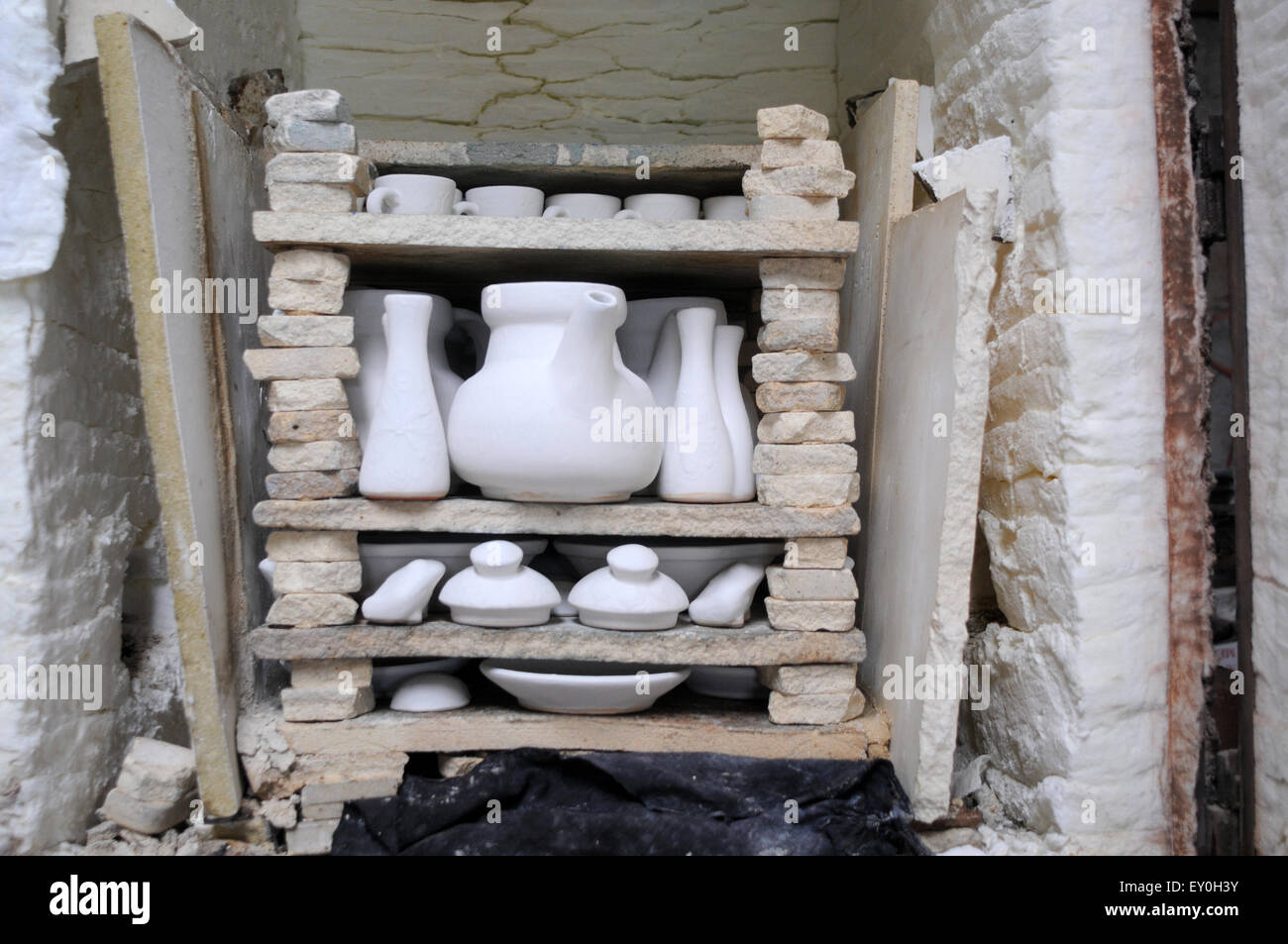 Ceramic clay of San Antonio Palopo pottery, Solola, Guatemala. Stock Photo