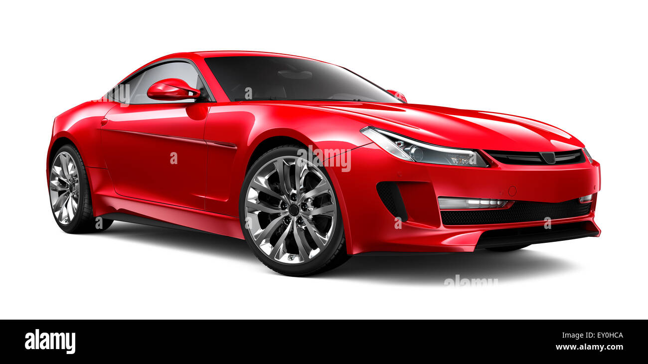 Generic red sports car Stock Photo