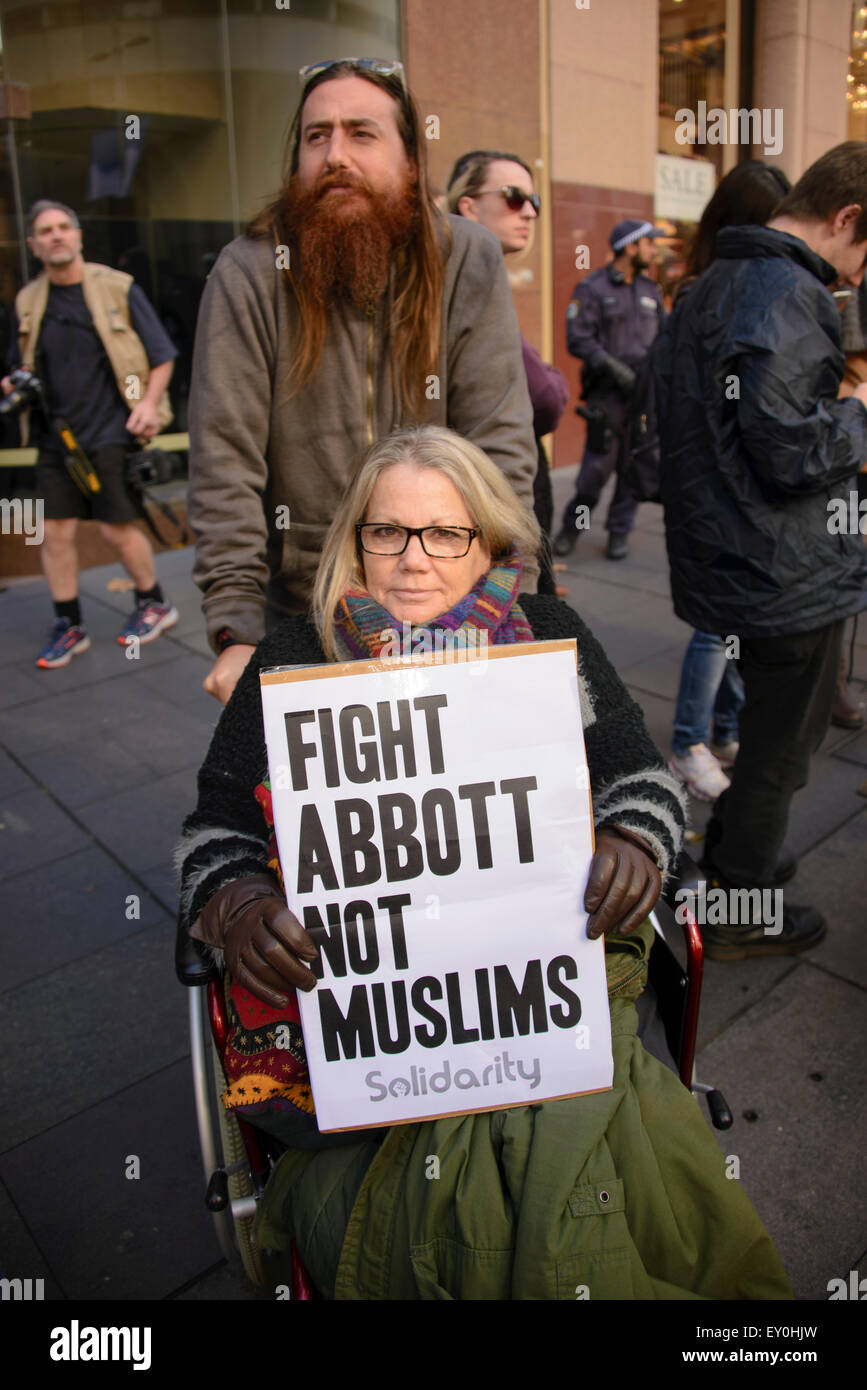 Sydney Australia 19th July 2015 Activists From No Room For Racism Clashed With The Reclaim 