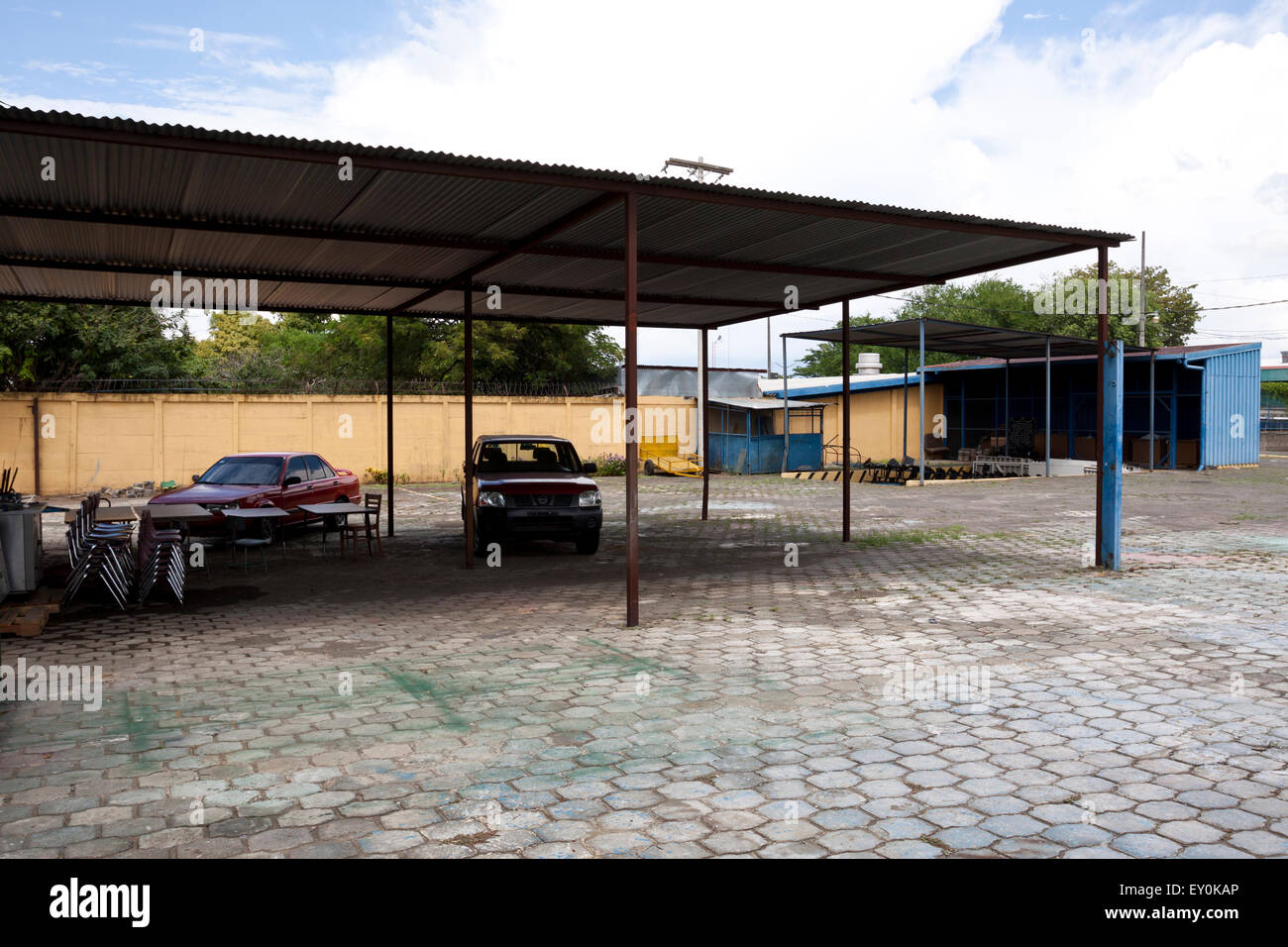 Exterior detail of Fabretto premises in Managua, Nicaragua Stock Photo