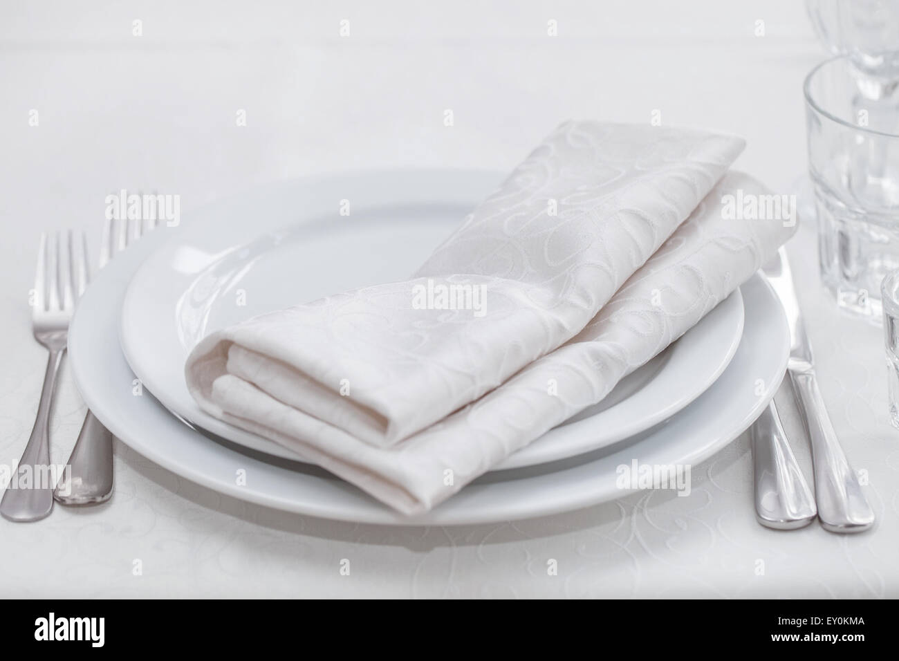 Restaurant table laying Stock Photo Alamy