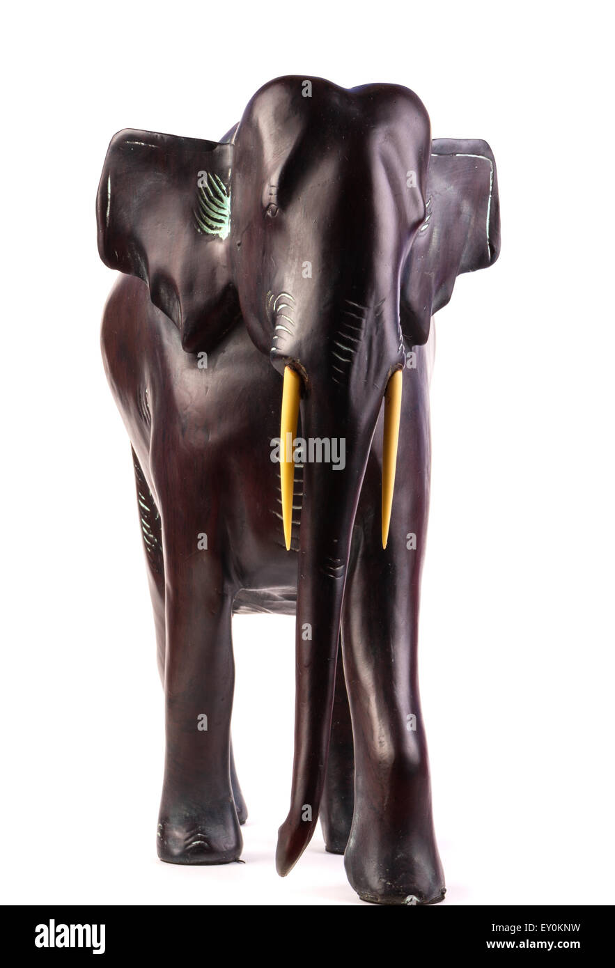Wooden elephant figurine from Thailand Stock Photo Alamy