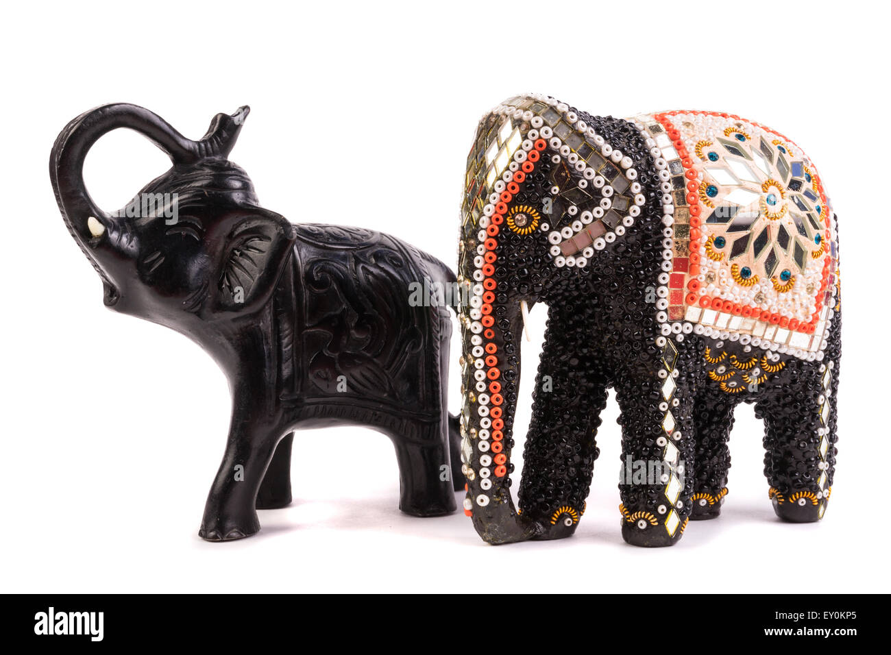 Wooden elephant figurine from Thailand Stock Photo Alamy