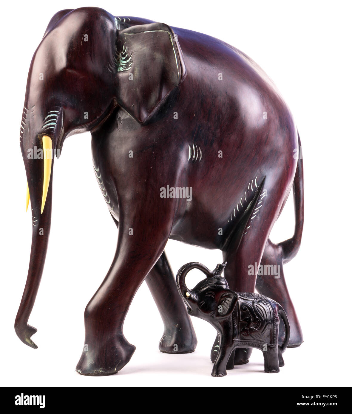 Wooden elephant figurine from Thailand Stock Photo Alamy