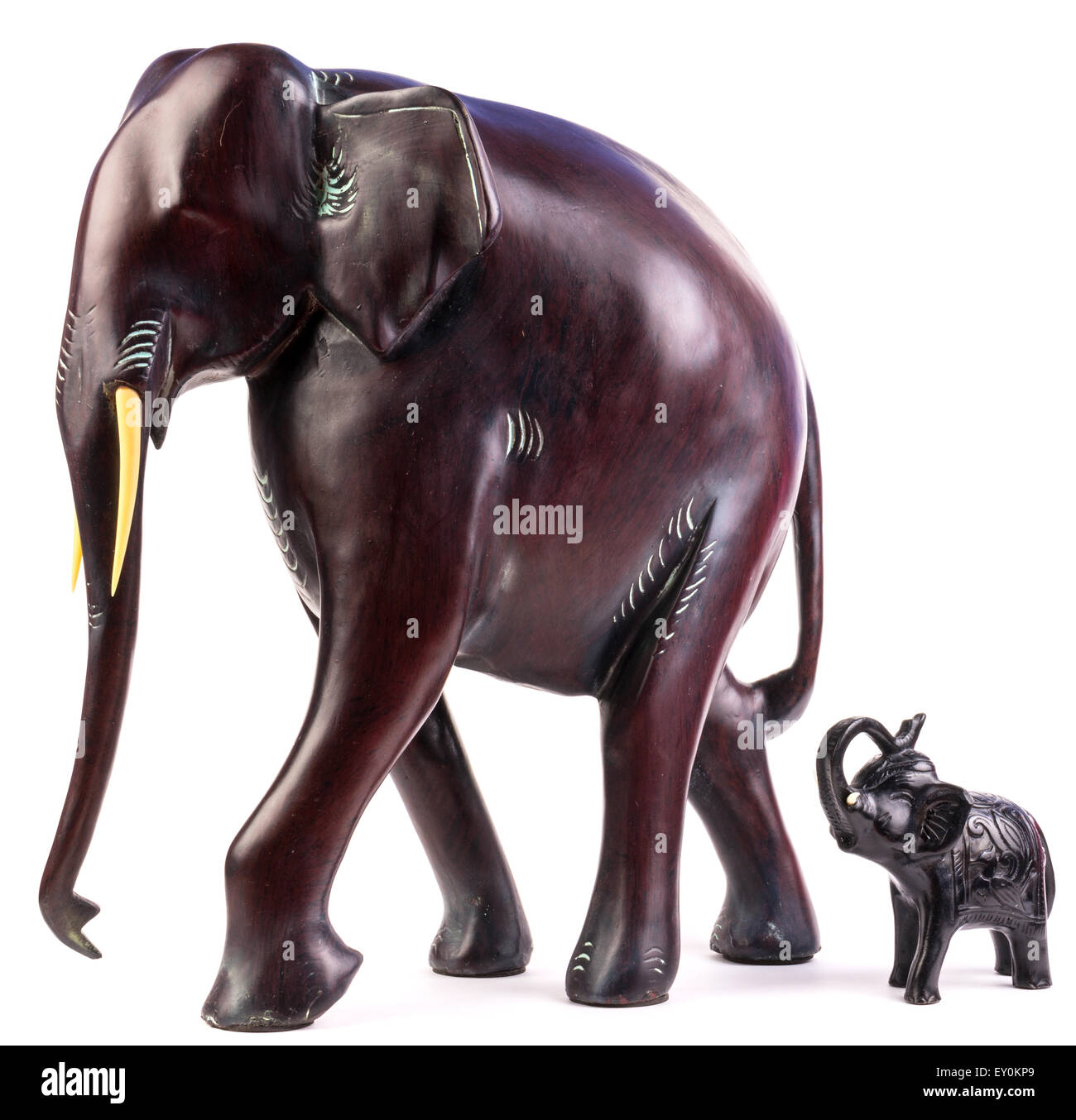 Wooden elephant figurine from Thailand Stock Photo Alamy