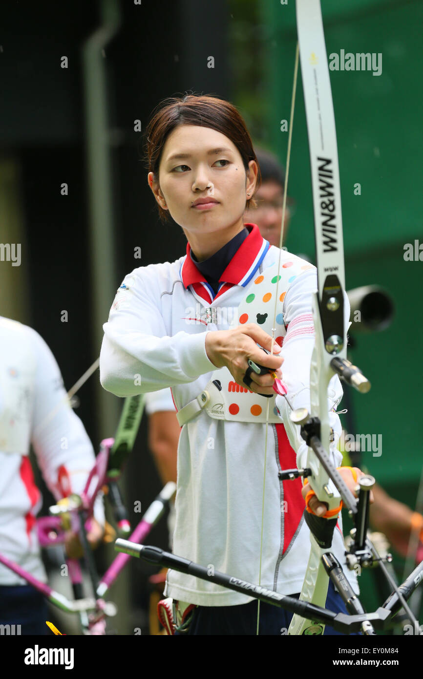 JISS Archery Field, Tokyo, Japan. 18th July, 2015. Kaori Kawanaka (JPN