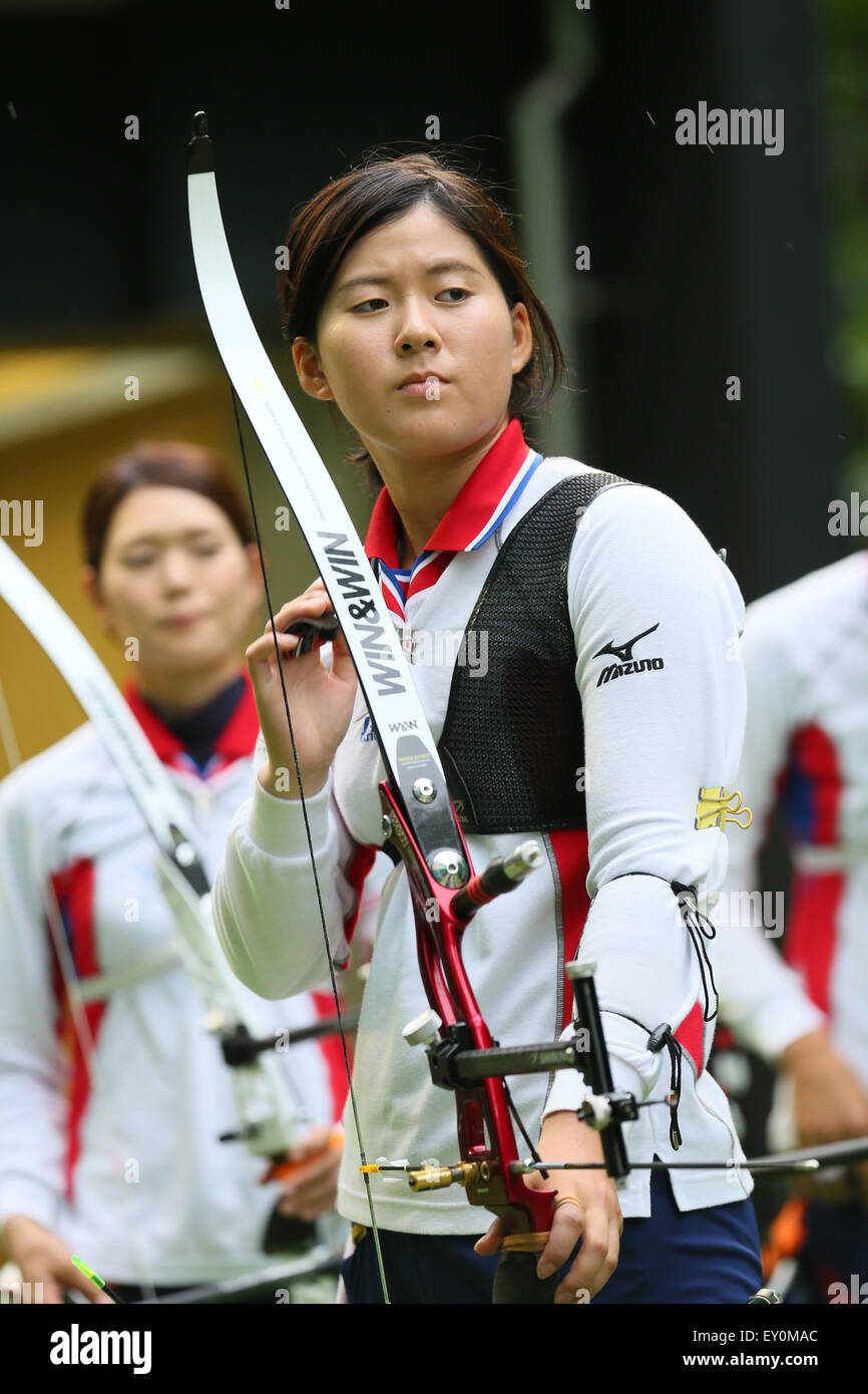 JISS Archery Field, Tokyo, Japan. 18th July, 2015. Saori Nagamine (JPN