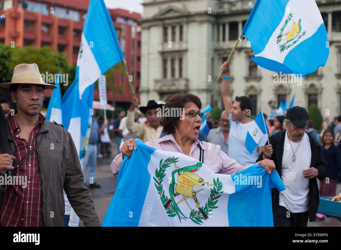 Guatemala City Guatemala 18th July 2015 People Take Part In A   Guatemala City Guatemala 18th July 2015 People Take Part In A Demonstration EY0MPG 