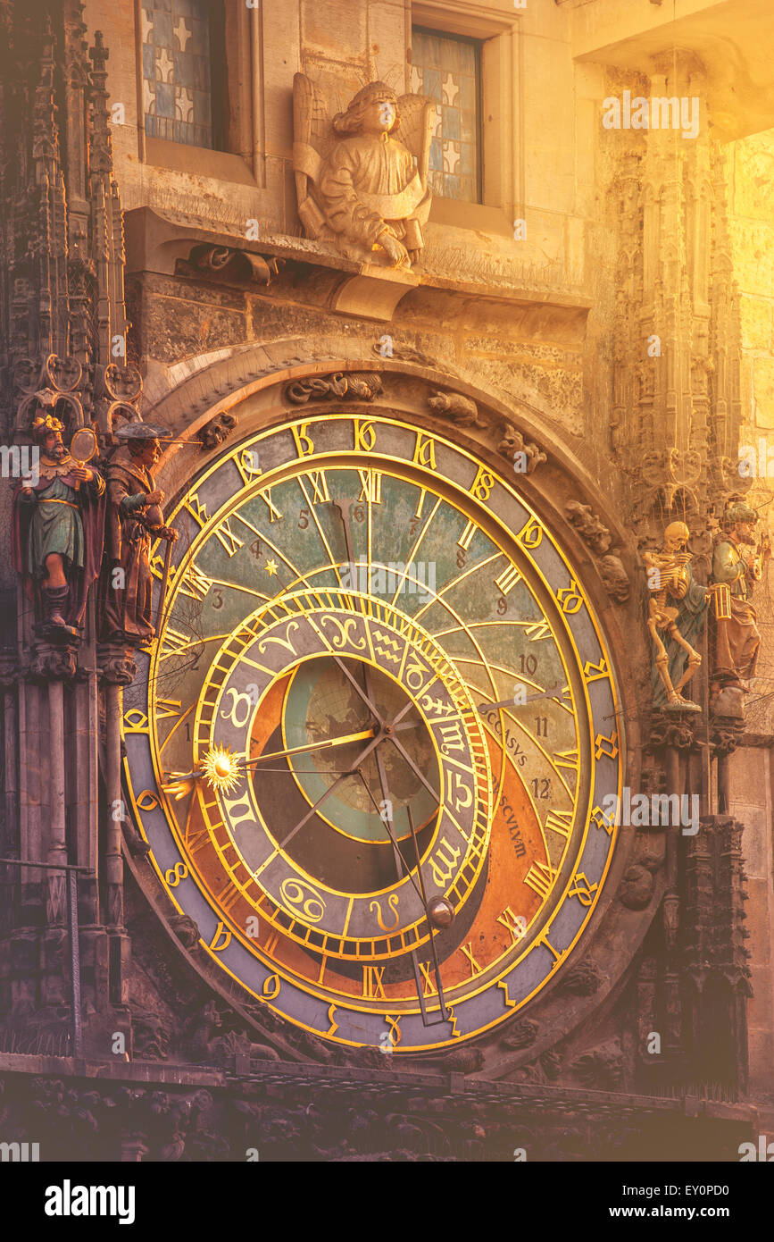 Famous astronomical clock hi-res stock photography and images - Alamy