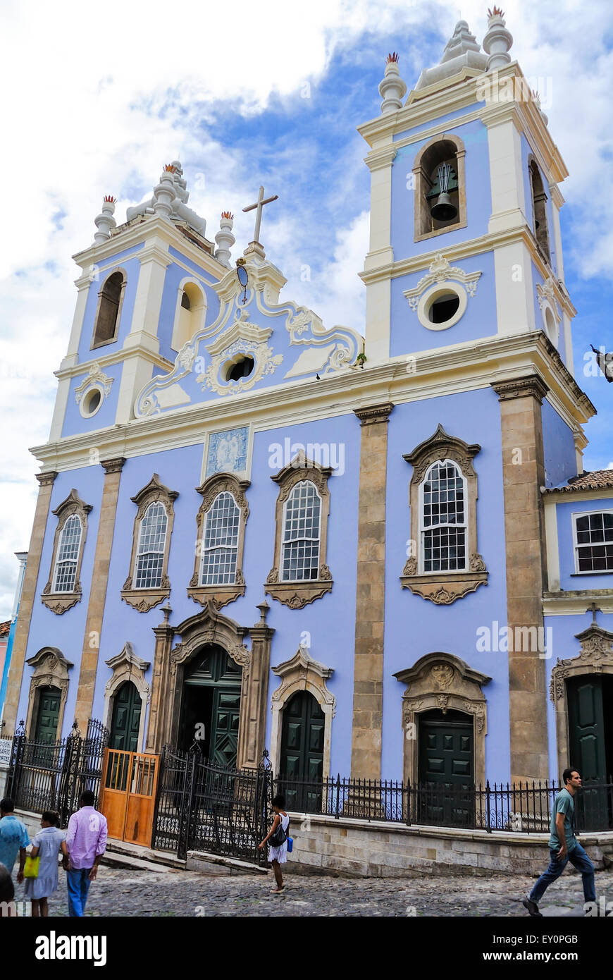 Igreja de N.S do Rosario dos Pretos Salvador Brazil South America Stock Photo