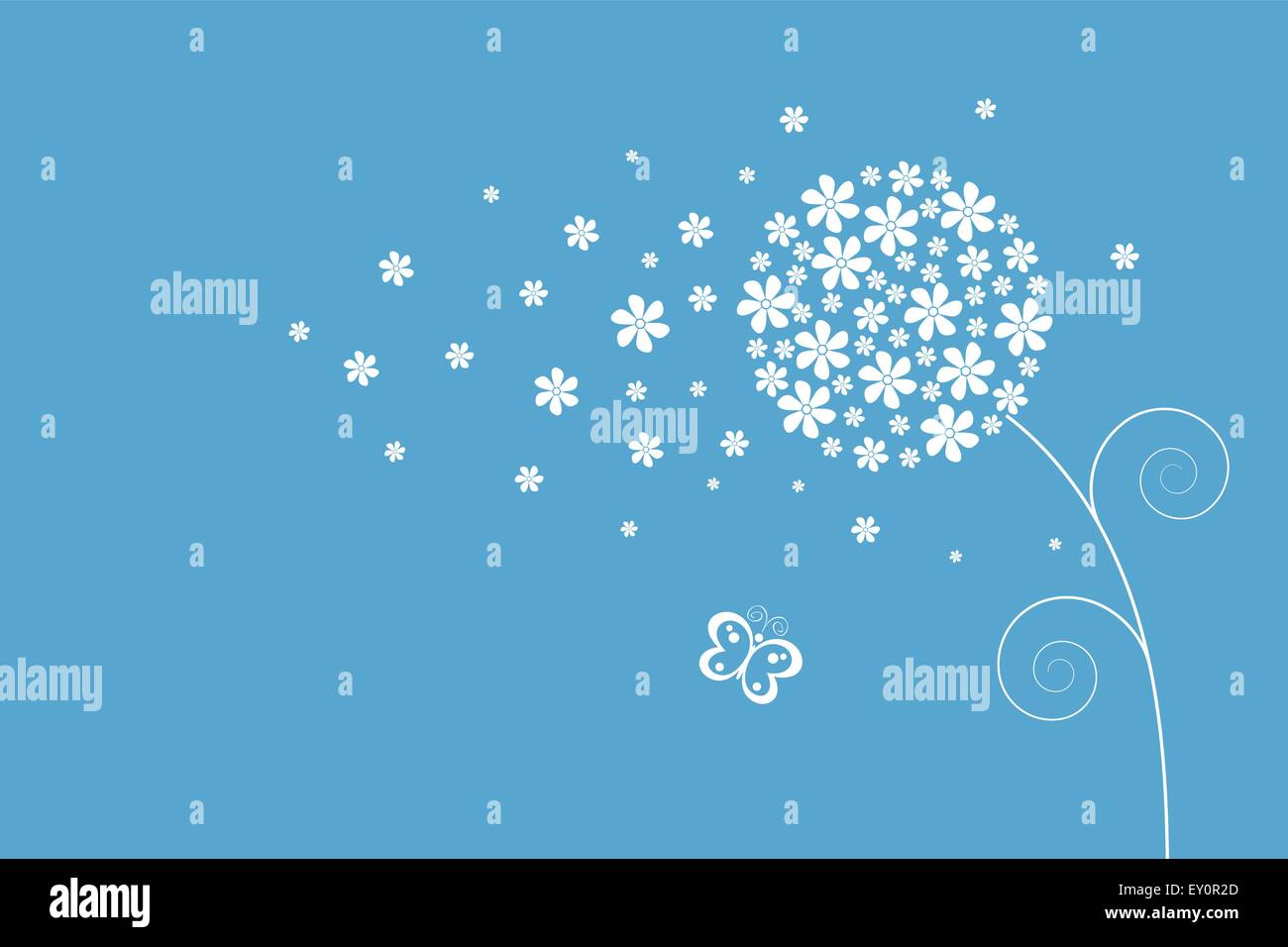 blue abstract flowers Stock Vector Image & Art - Alamy