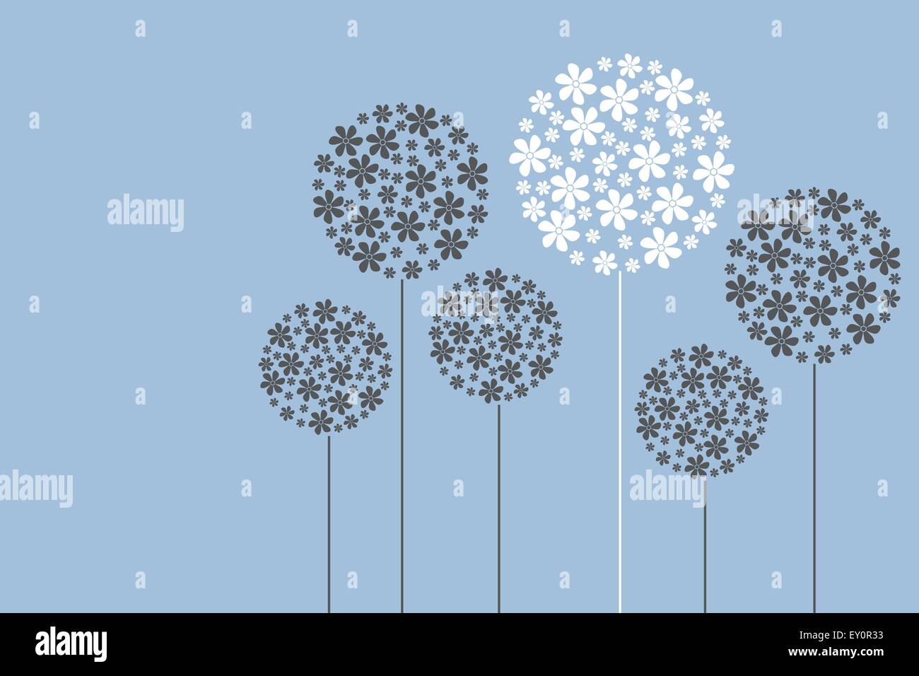 blue abstract flowers Stock Vector Image & Art - Alamy