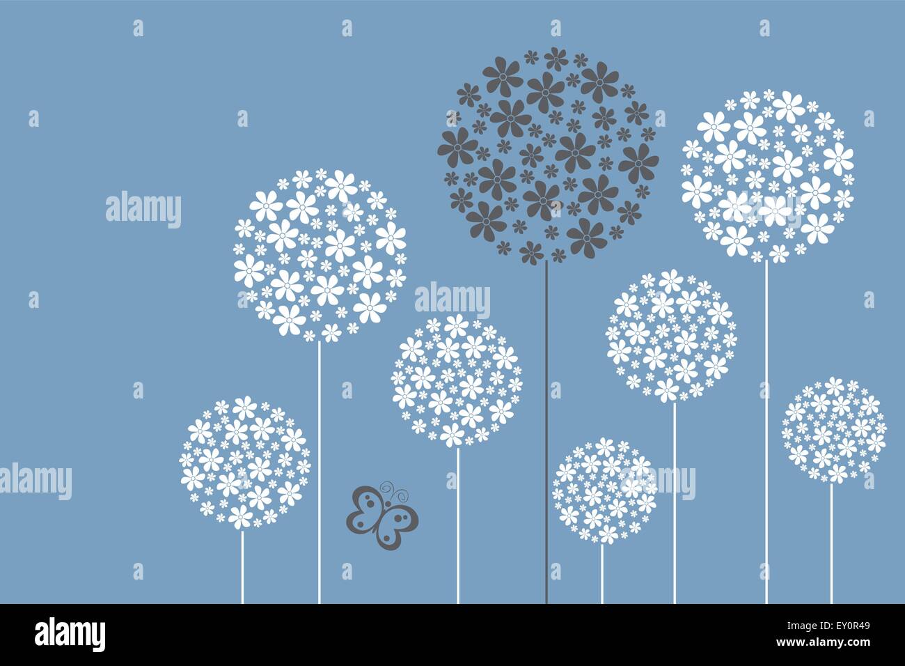 blue abstract flowers Stock Vector Image & Art - Alamy