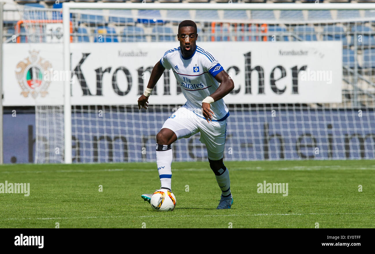 Bielefeld, Germany. 18th July, 2015. Hamburg's Johan Djourou in action during the test match Arminia Bielefeld vs Hamburger SV in Bielefeld, Germany. 18 July 2015. Credit:  dpa picture alliance/Alamy Live News Stock Photo