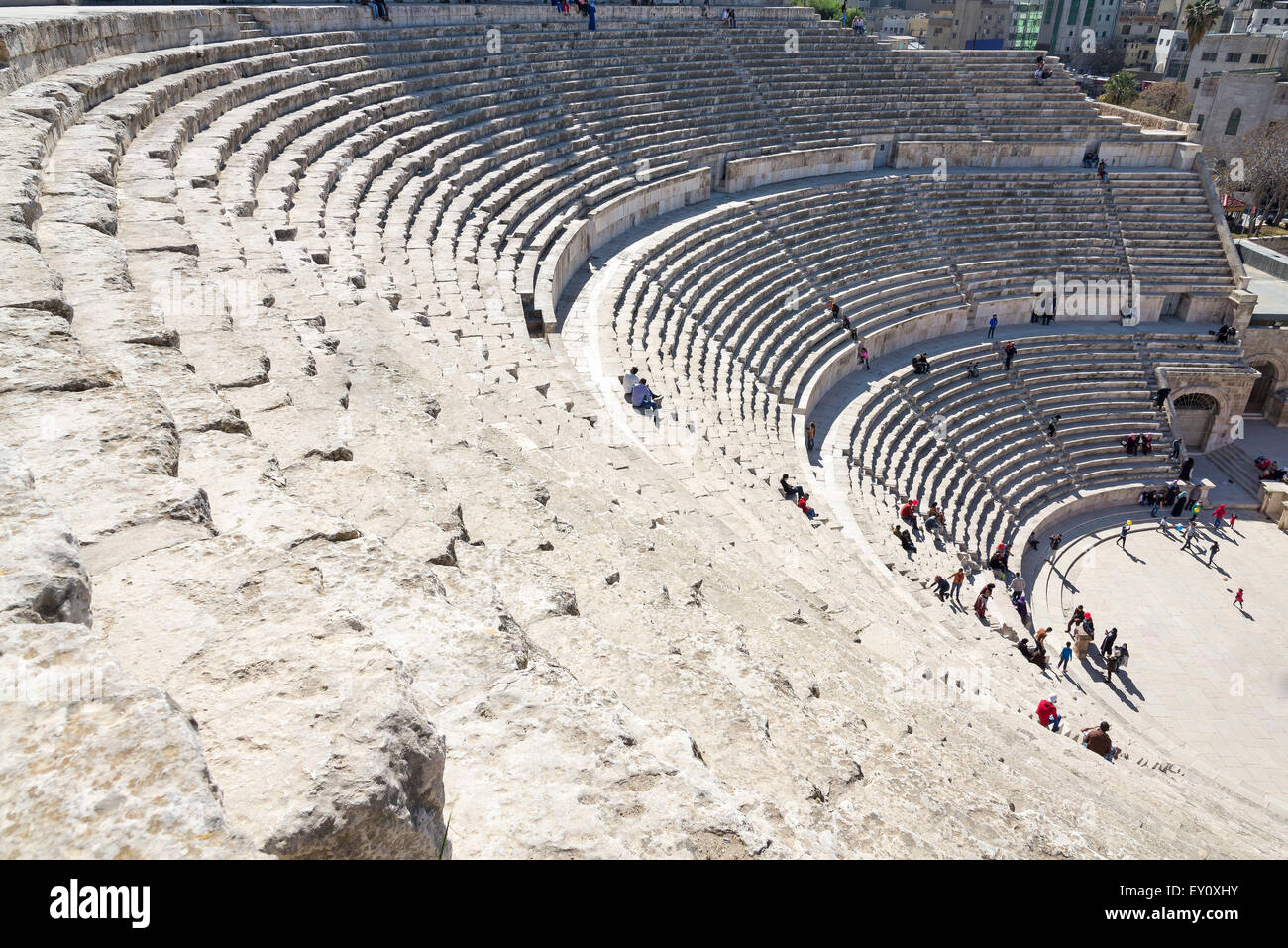 The Roman theater in Amman, Jordan. Stock Photo