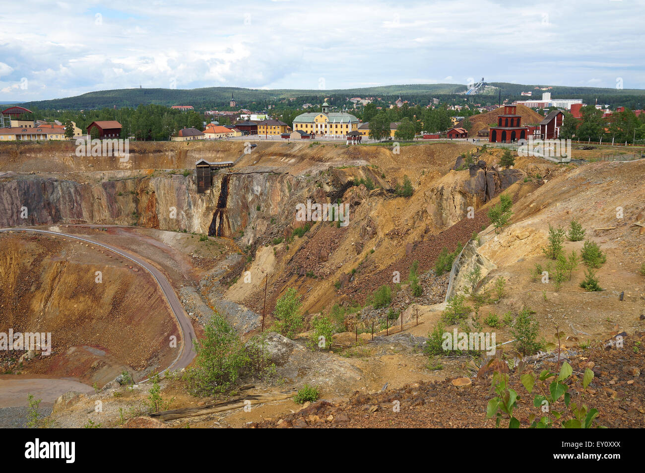 Falu Gruva, coppermine in Falun, Dalarnas län, Sweden Stock Photo
