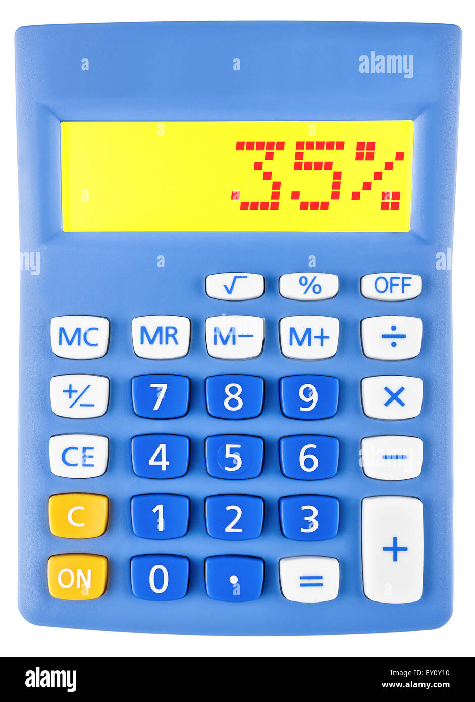 Calculator with 35 Stock Photo