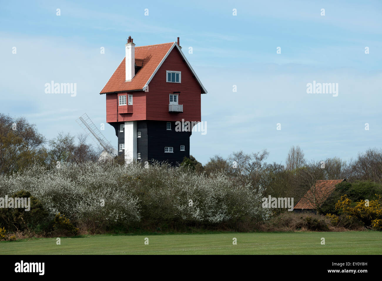 House in the clouds, Thorpeness, Suffolk, UK. Stock Photo