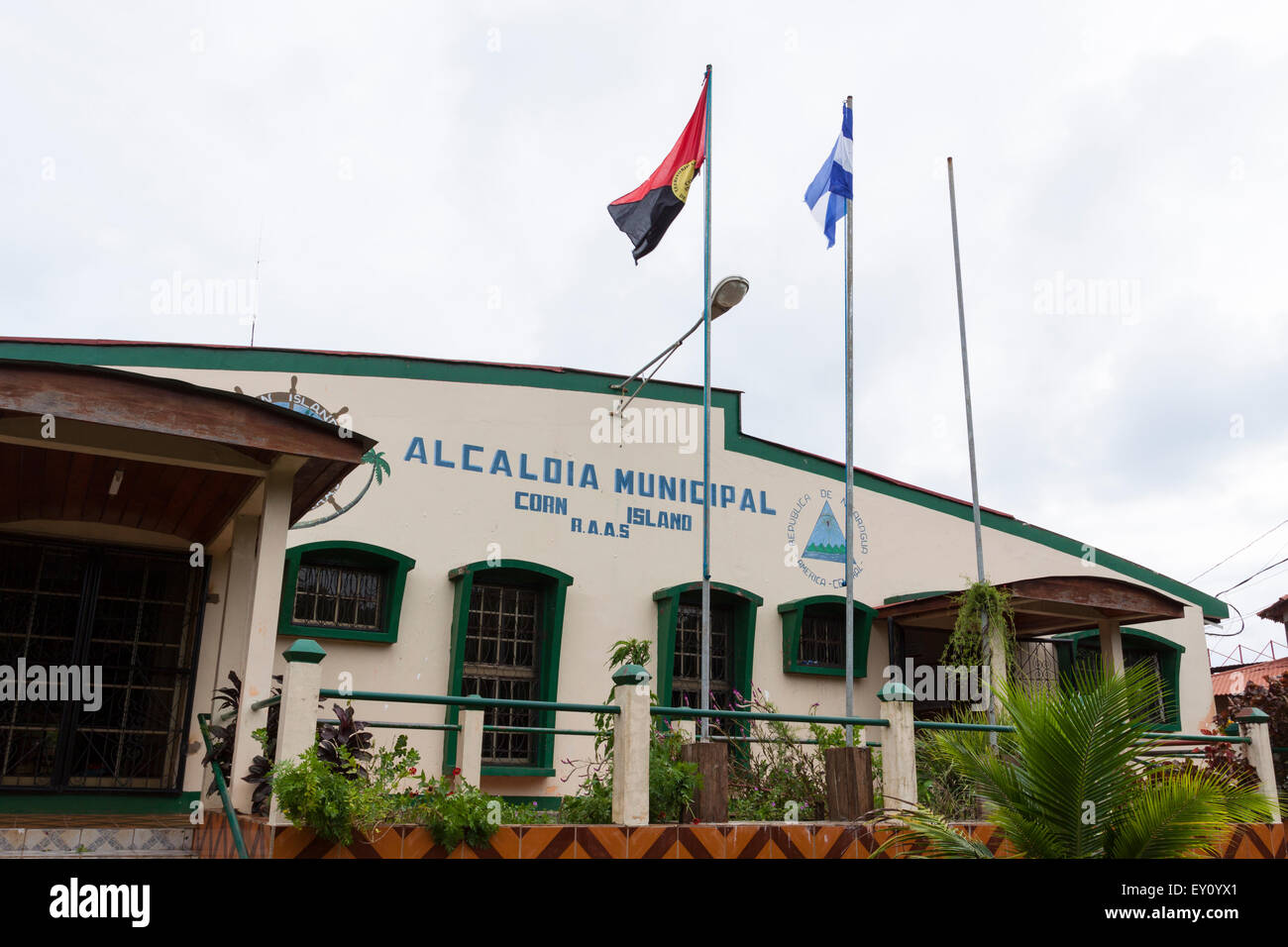 Big Corn Island Town Hall building, Nicaragua Stock Photo Alamy