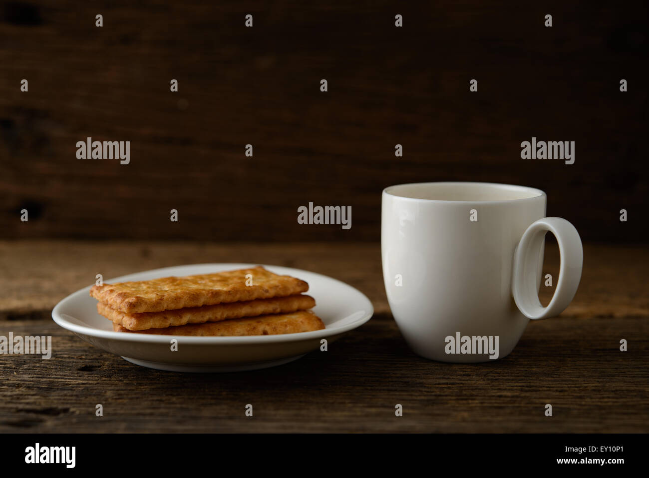 coffee cup with biscuit Stock Photo Alamy