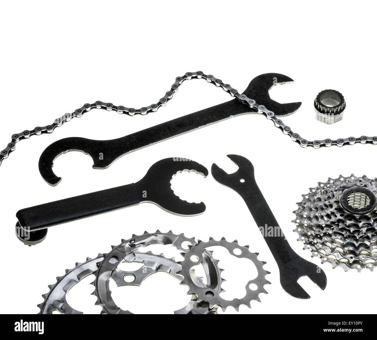 Cycle chain rings, rear cassette and chain, with some cycle reapir