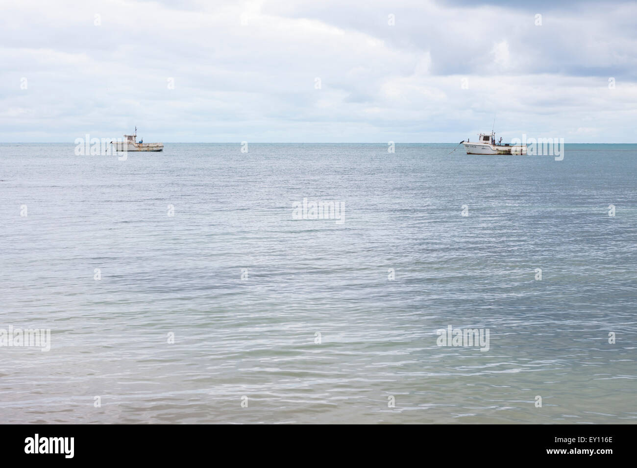 Fishing boats near Big Corn Island coast, Nicaragua Stock Photo Alamy