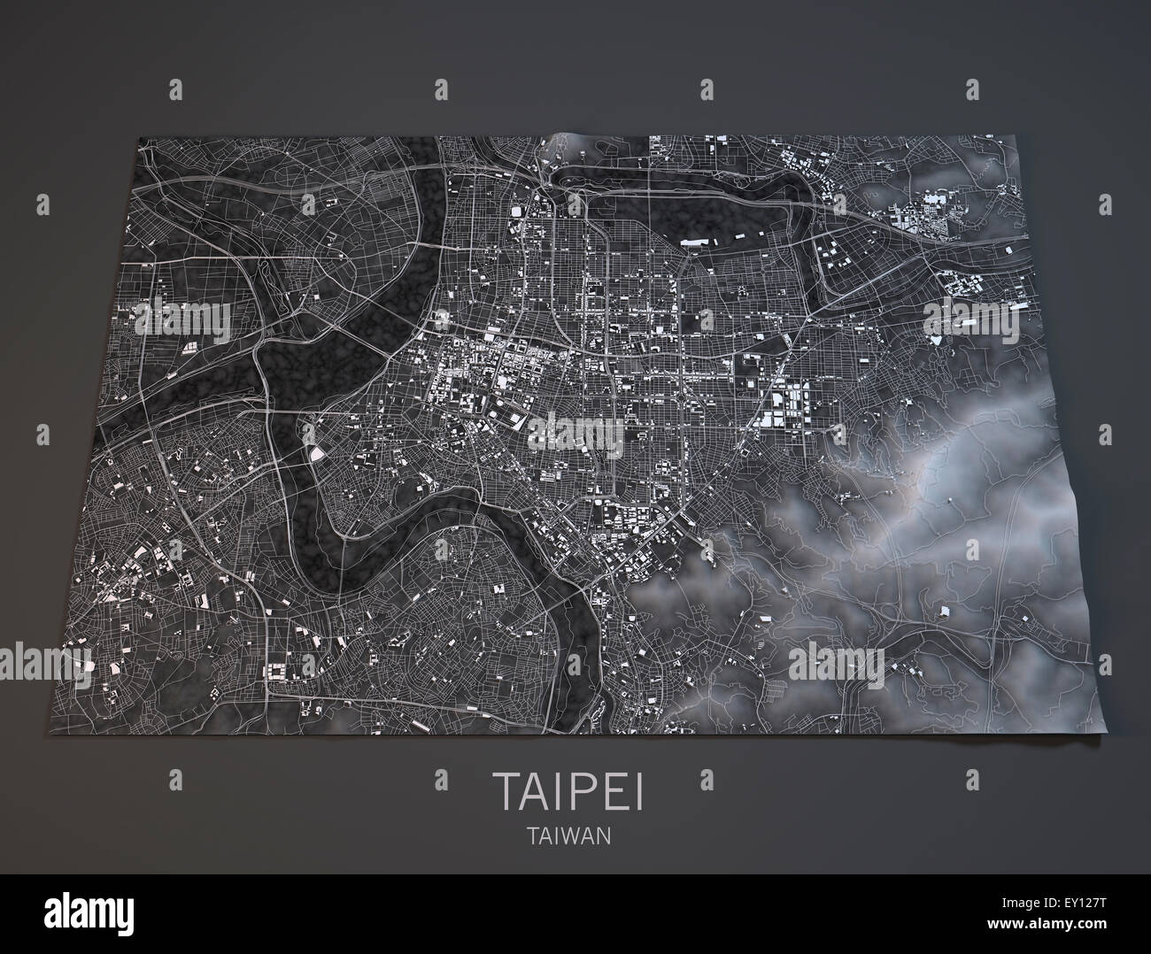 Satellite view of taipei map hi-res stock photography and images - Alamy