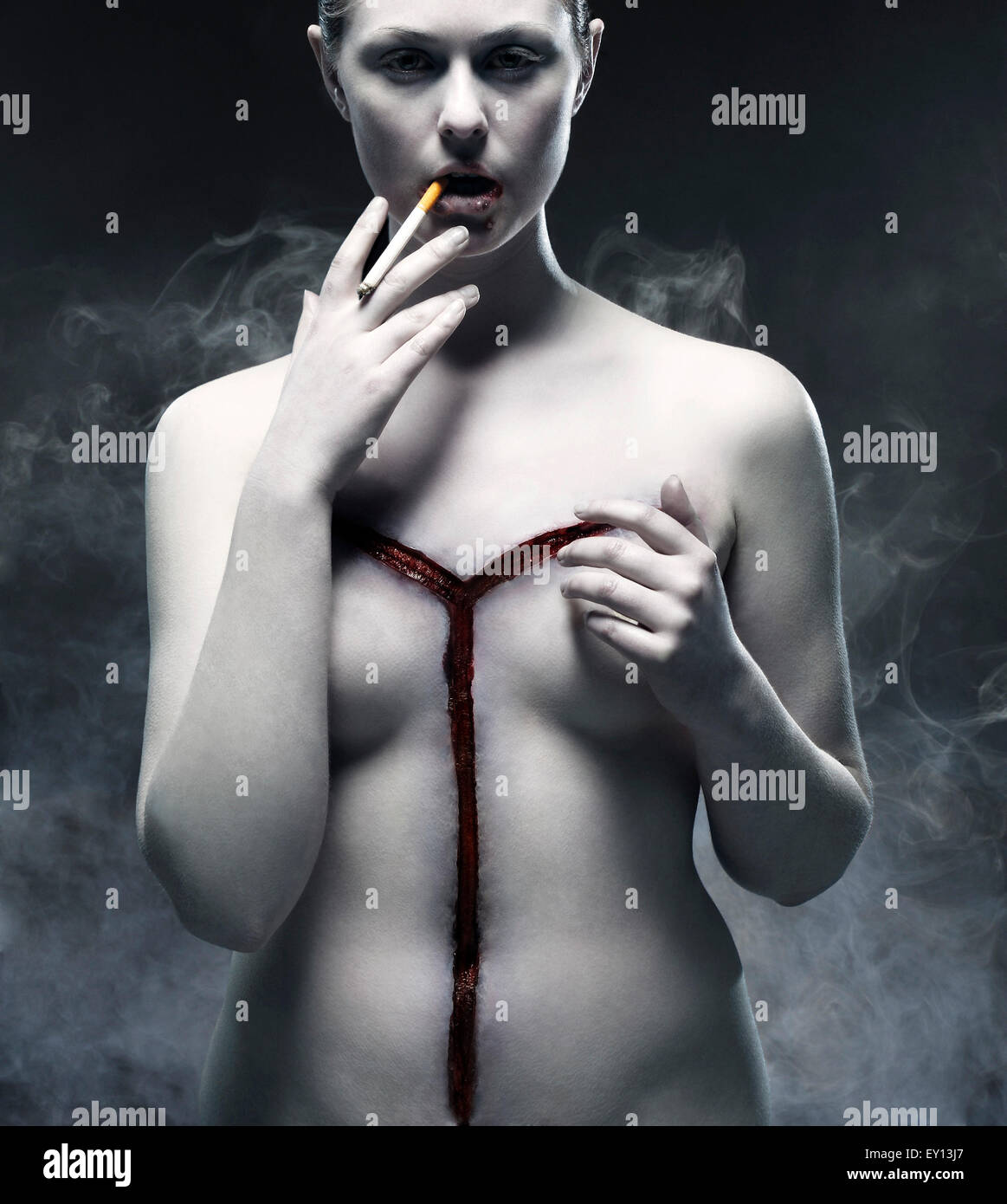 autopsy　woman nude 