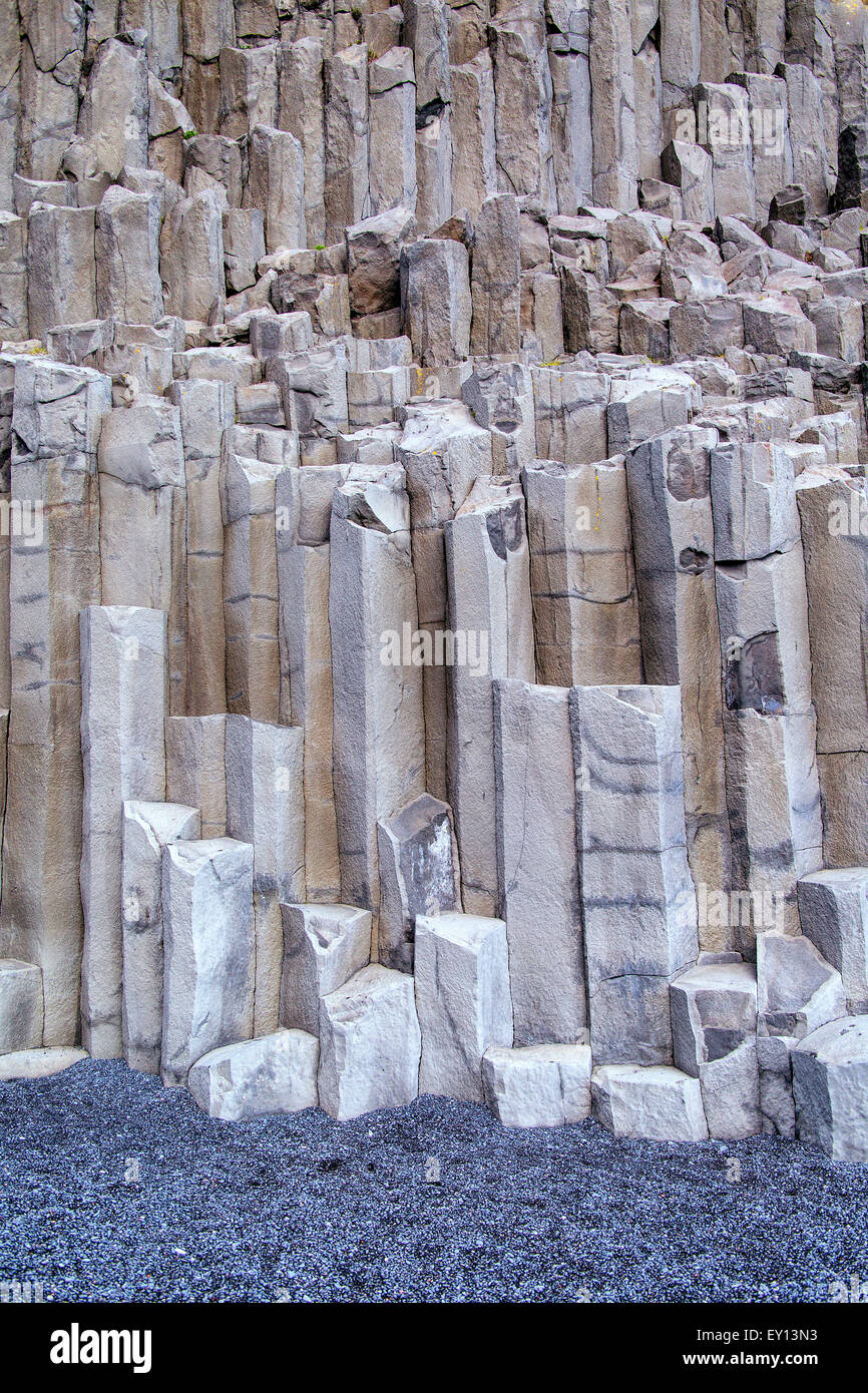Reynishverfisvegur Iceland Basaltic Columns Stock Photo