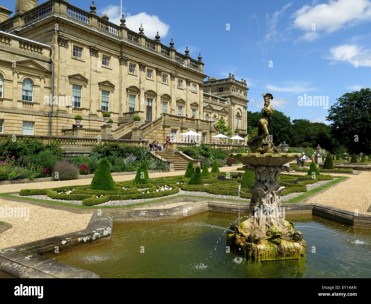 Statue on the Terrace at Harewood House, Nr Leeds, Yorkshire, UK Stock Photo
