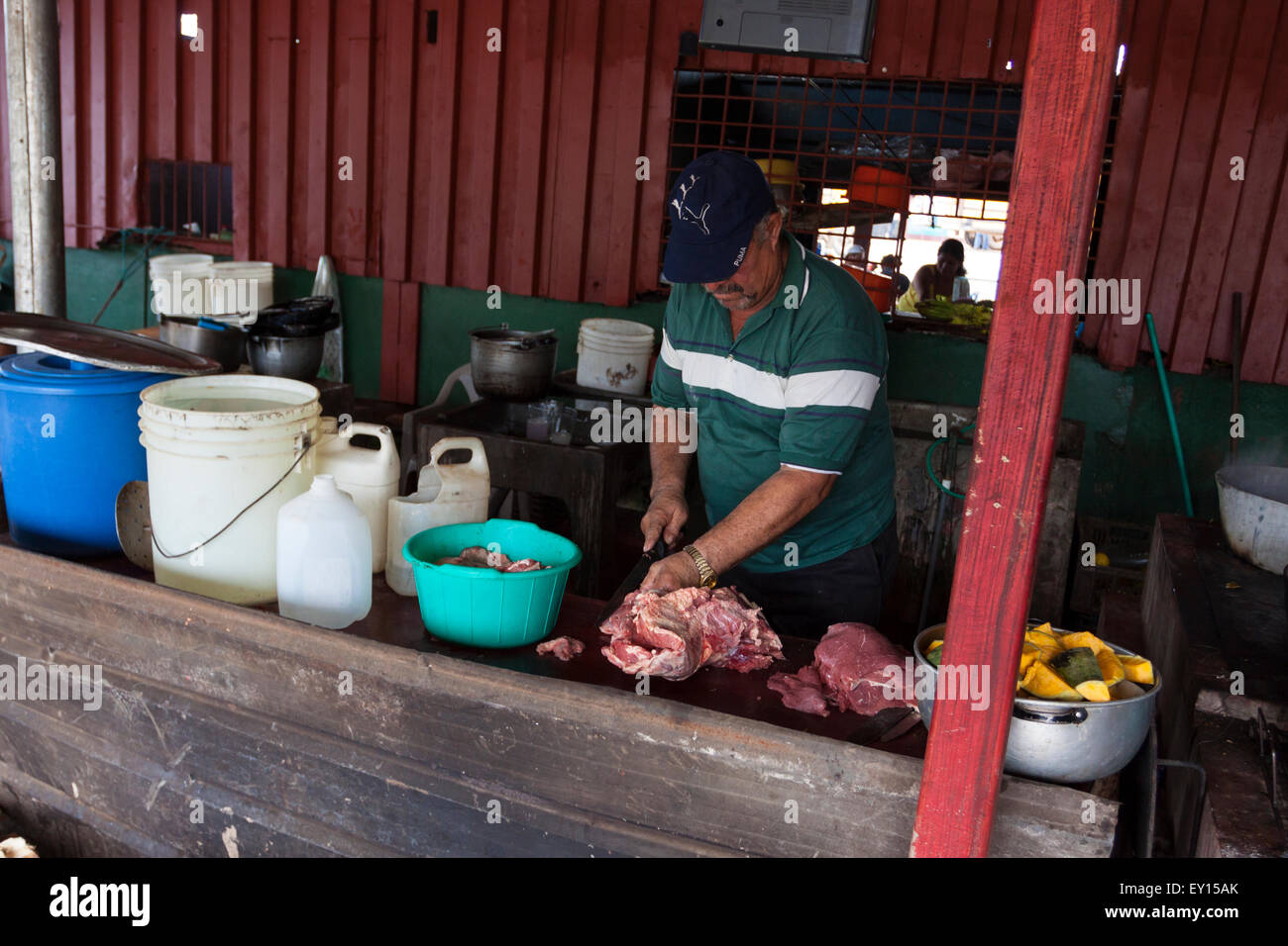 Busy kitchen on the Bus Station canteens Spanish) of San