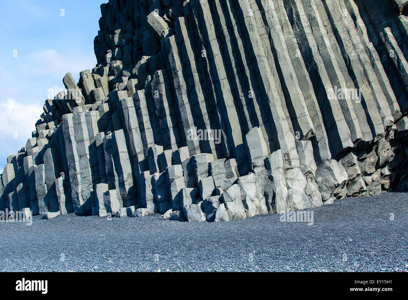 Reynishverfisvegur Iceland Basaltic Columns. Vik Iceland Stock Photo